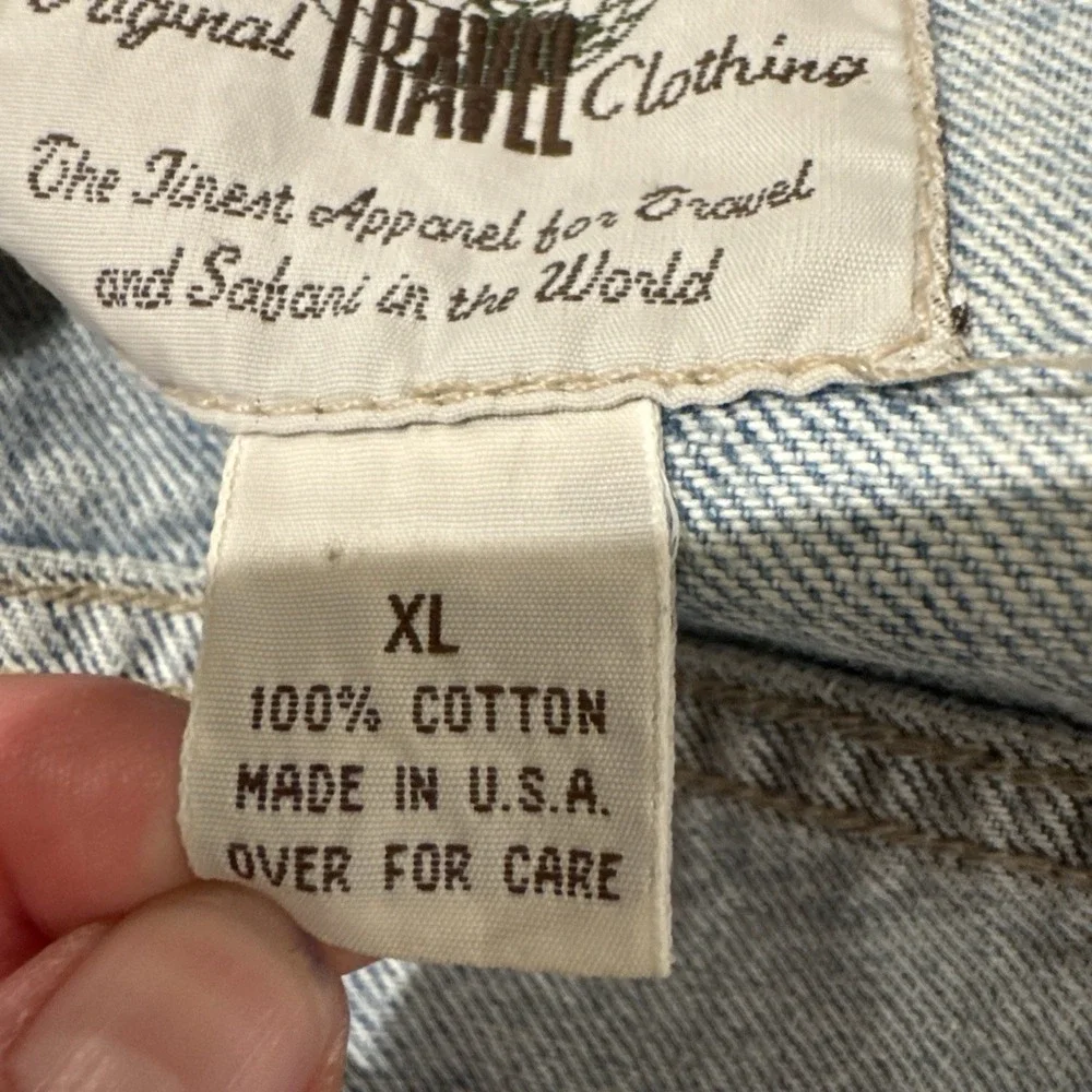 Vintage Banana Republic Denim Trucker Jacket Size XL Made In USA Cabincore EUC